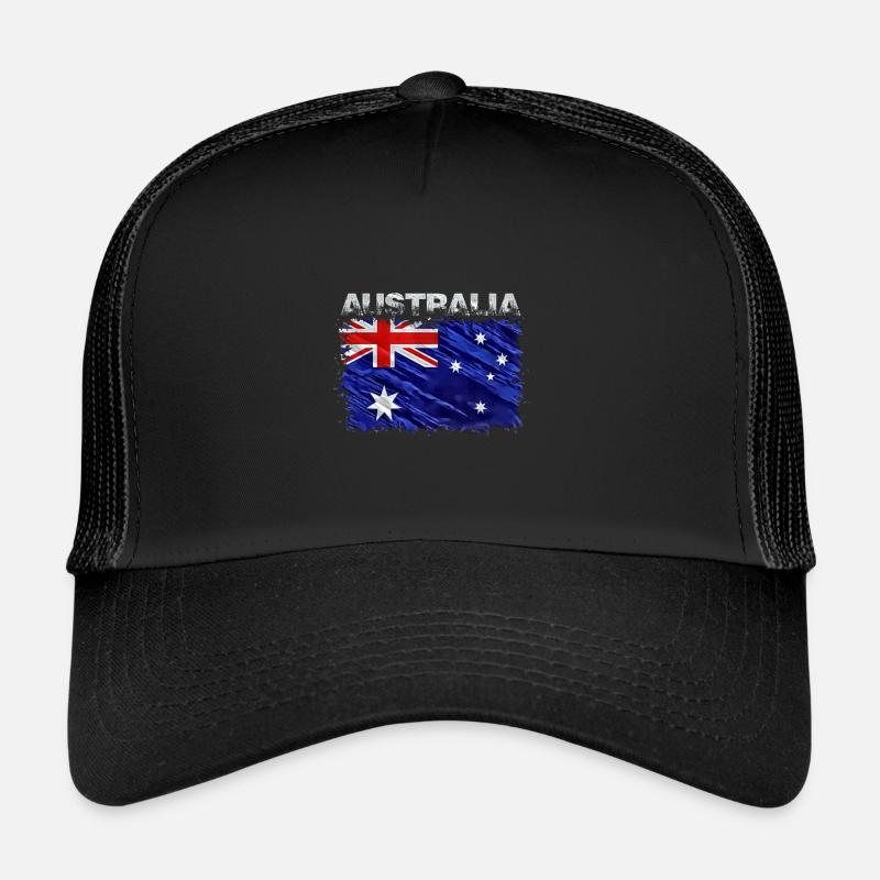 Australien - Trucker Cap - Schwarz/Schwarz