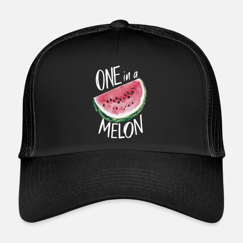 Watermelon Melon Fruit - Trucker Cap - black/black
