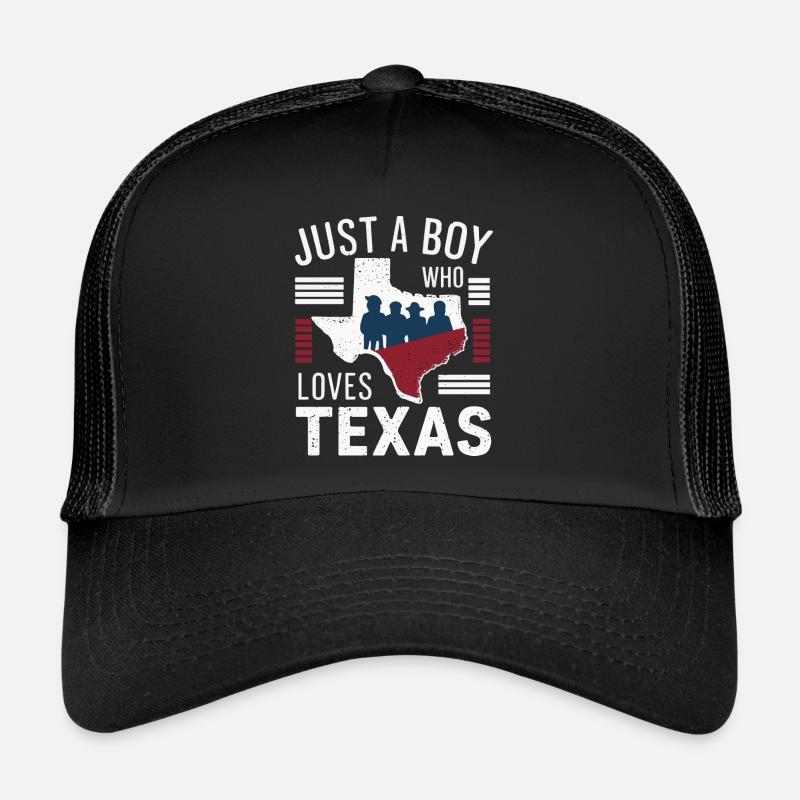 Texas State Texaner Texas - Trucker Cap - Schwarz/Schwarz