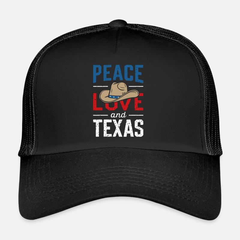 Texas State Texaner Texas - Trucker Cap - Schwarz/Schwarz