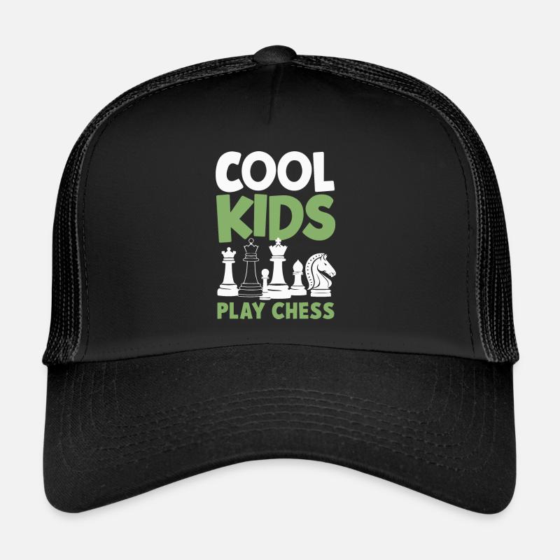 Schach Schachspieler - Trucker Cap - Schwarz/Schwarz