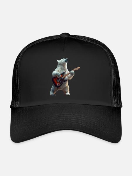 Polar bear - Trucker Cap - black/black - Front