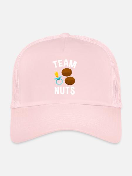 Pinkel Party Baby Shower Team Nuts - Casquette trucker  - rose pâle - Devant