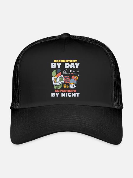 Comptable Conseiller fiscal - Casquette trucker  - noir/noir - Devant