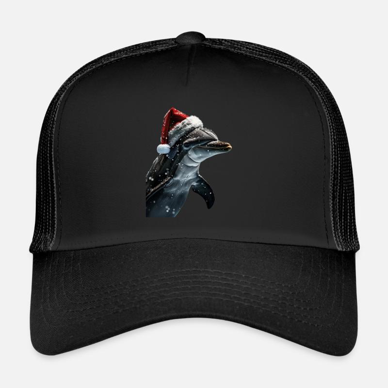 Delphin - Trucker Cap - Schwarz/Schwarz