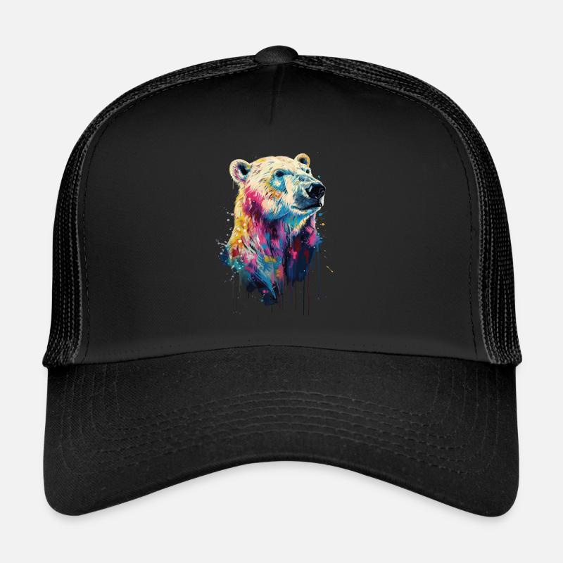 Ours blanc Casquette trucker 