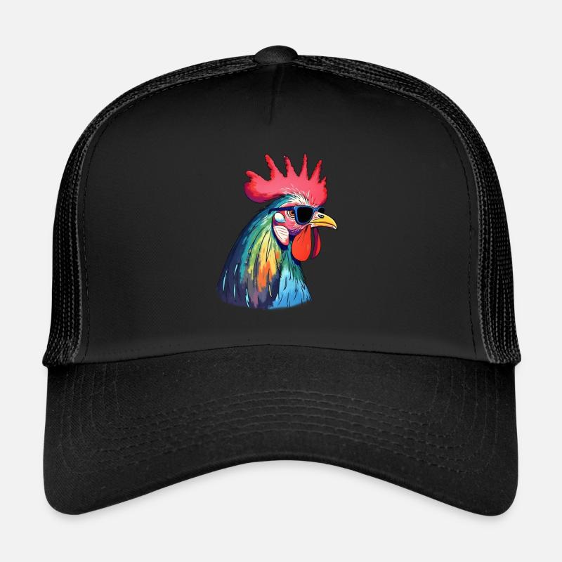 Huhn Kunst Kunstwerk Pop Art Hühner Trucker Cap