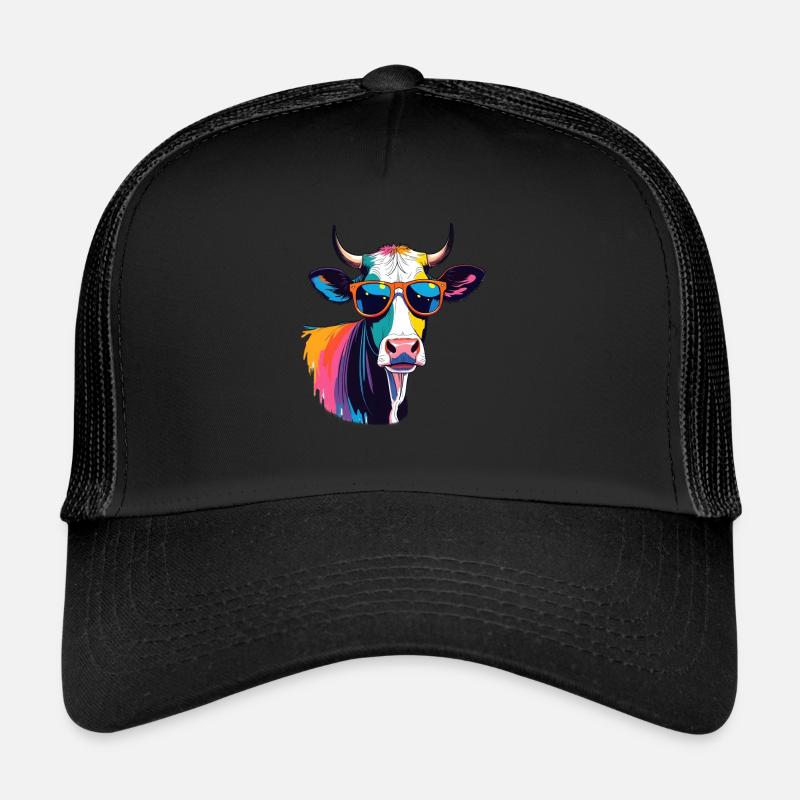Cow Art Oeuvre Pop Art Vaches Casquette trucker 