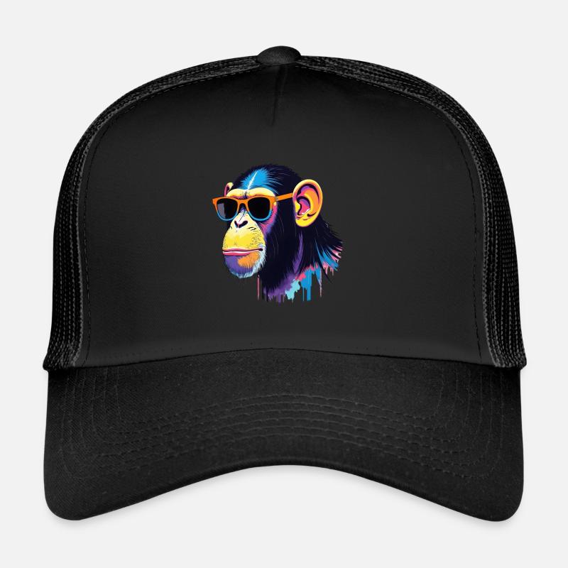Schimpanse Kunst Kunstwerk Pop Art Schimpansen Trucker Cap