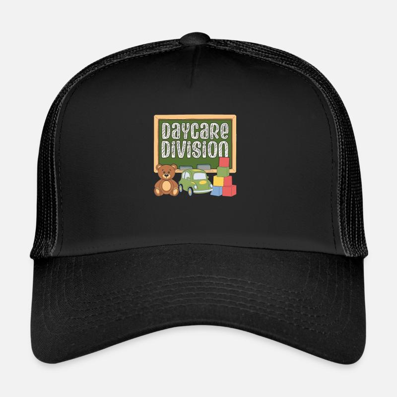 Erzieherin Kindergärtnerin Tagesmutter Team - Trucker Cap - Schwarz/Schwarz