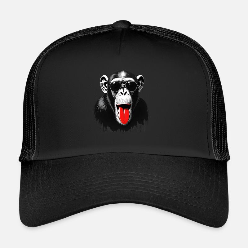 Schimpanse Affe Tier Motiv lustiger Affen Trucker Cap