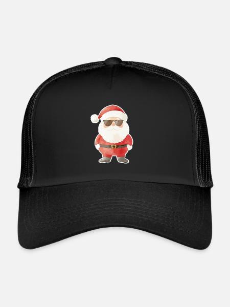 Père Noël Cool Noël - Casquette trucker  - noir/noir - Devant