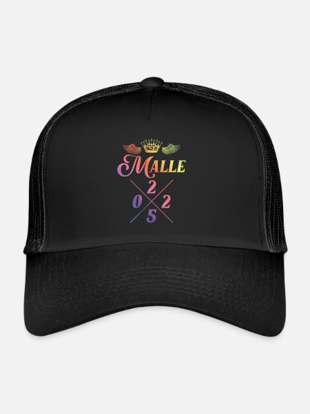 Malle 2025 Krone Bunt Mallorca - Casquette trucker  - noir/noir - Devant