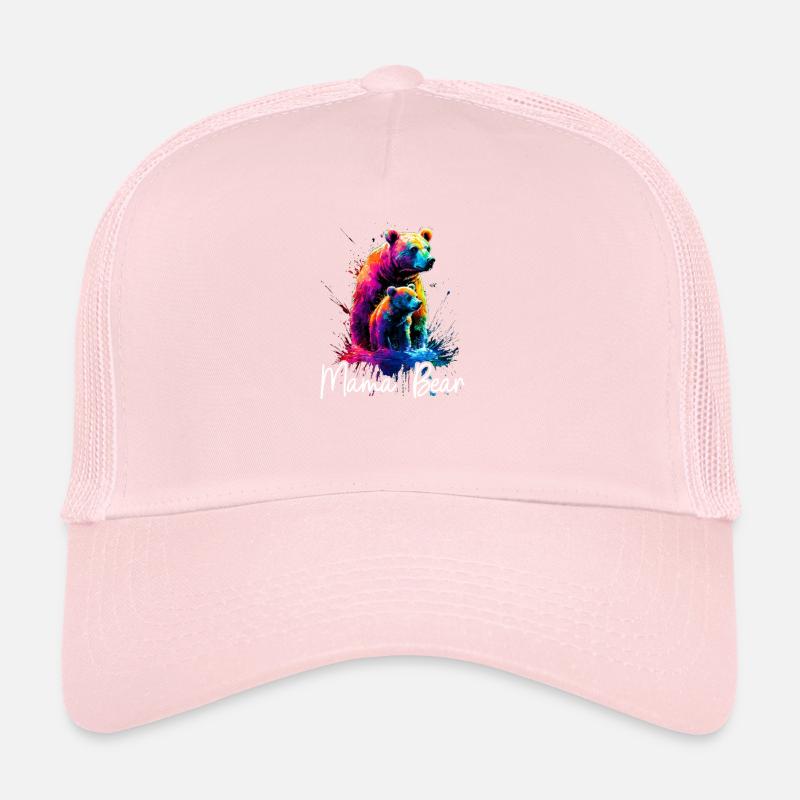 Florale Künstlerisch Mama Bear Bär Muttertag Mama Trucker Cap