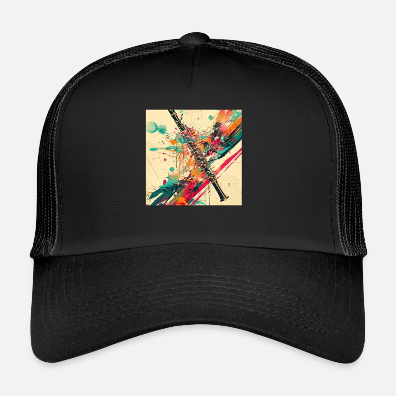 Flûte traversière - Casquette trucker  - noir/noir