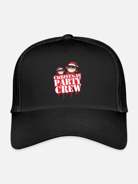 Fête de Noël Crew Noël - Casquette trucker  - noir/noir - Devant