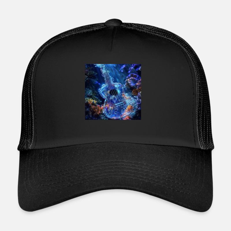 Ukulele - Trucker Cap - Schwarz/Schwarz