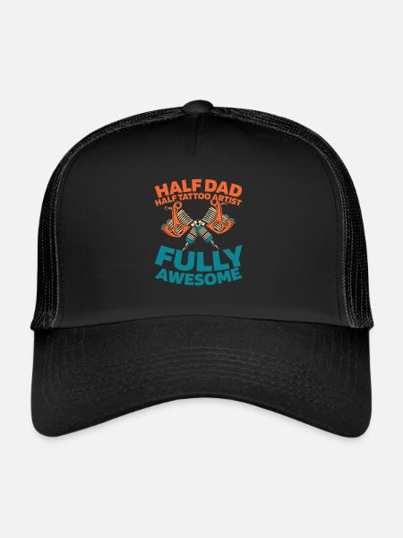 Tattoo Artist Tattoo Father Dad - Trucker Cap - black/black - Front