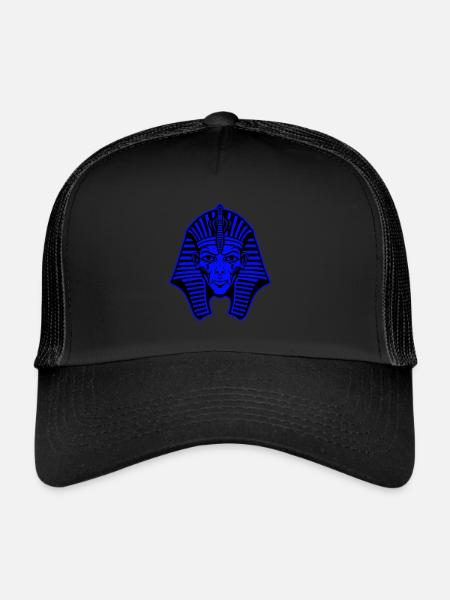 Portrait de Pharaon - Casquette trucker  - noir/noir - Devant