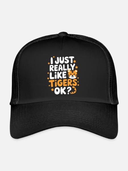Tigre Animal Zoo Animal sauvage - Casquette trucker  - noir/noir - Devant