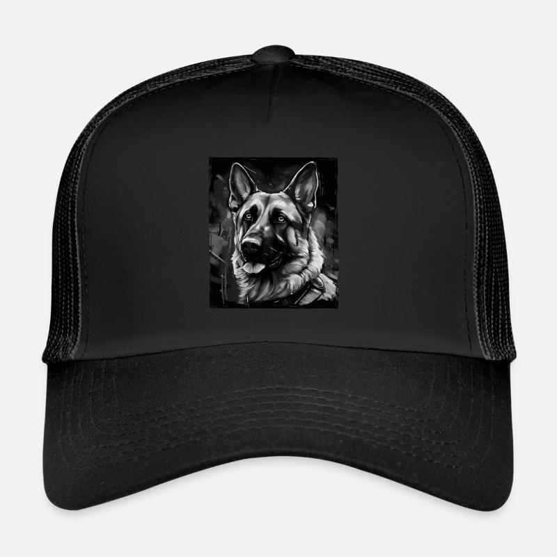 German Shepherd Dog Portrait Trucker Cap