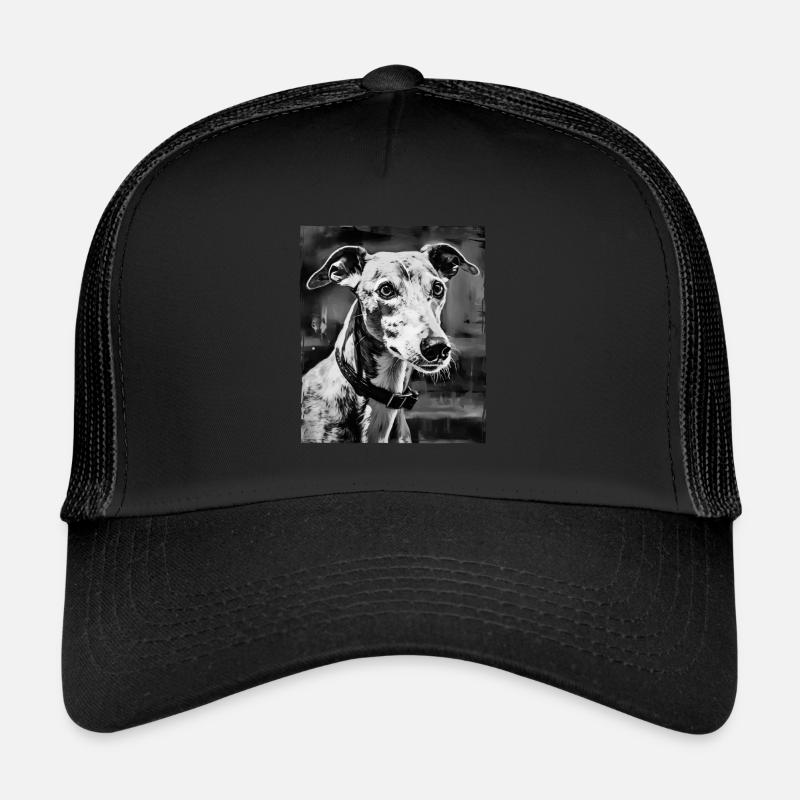 Portrait de chien lévrier Casquette trucker 