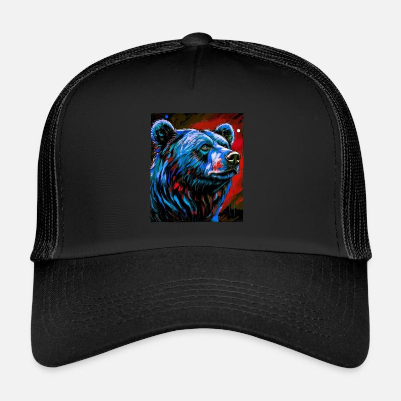 Portrait d’ours Casquette trucker 