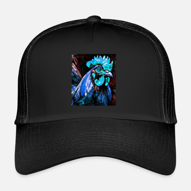 Rooster Portrait Trucker Cap