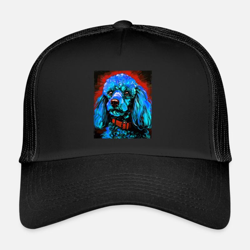 Poodle Dog Portrait Trucker Cap