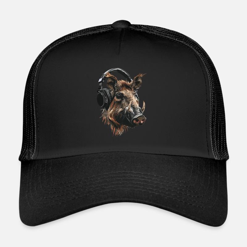 Warzenschwein - Trucker Cap - Schwarz/Schwarz