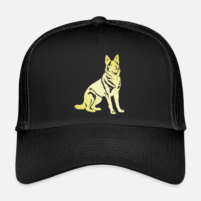 German Shepherd Dog Silhouette Trucker Cap