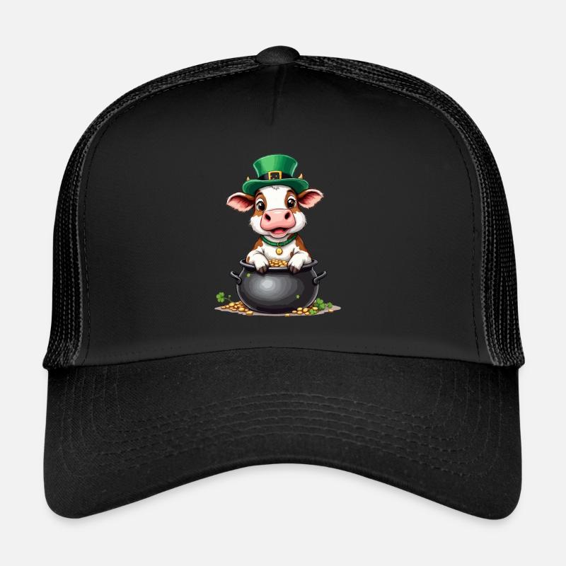 Cow St. Patrick's Day Outfit Cows Trucker Cap