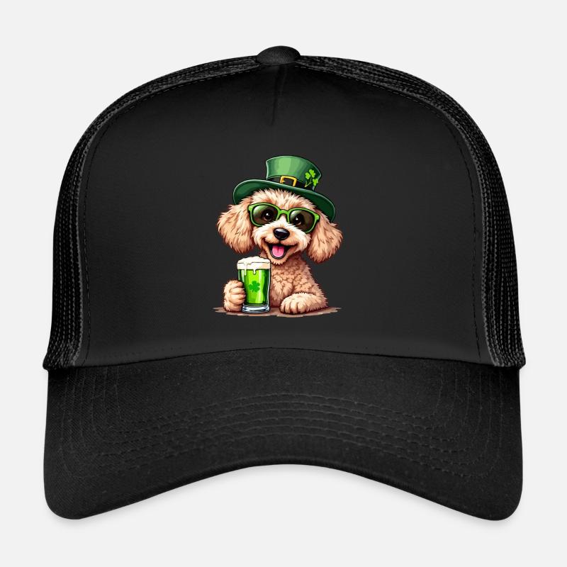 Caniche Tenue de bière de la Saint-Patrick Chiens Casquette trucker 
