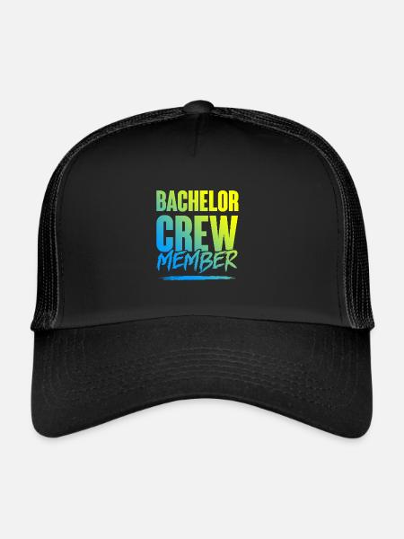 Équipage Bachelor - Casquette trucker  - noir/noir - Devant