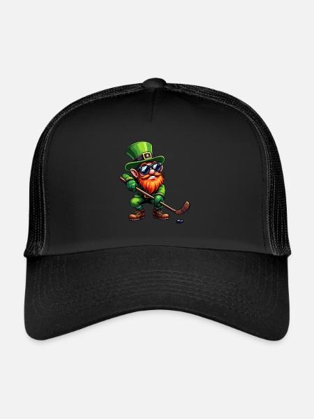 Hockey sur glace Leprechaun Sports Saint-Patrick - Casquette trucker  - noir/noir