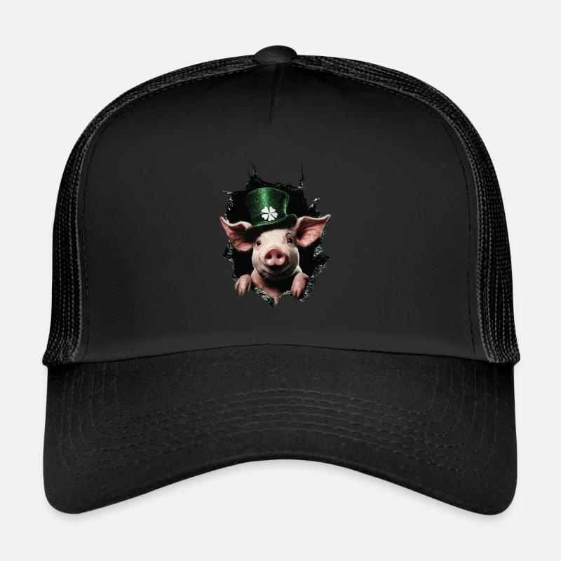 St. Patrick's Day Schwein Trucker Cap