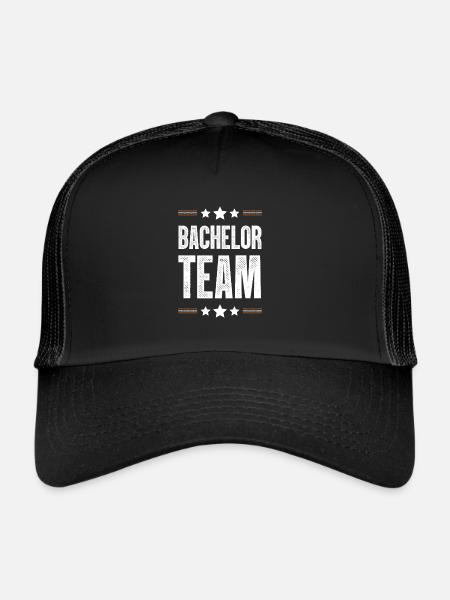 Équipe Bachelor - Casquette trucker  - noir/noir - Devant