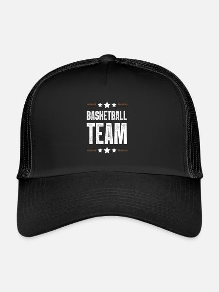 Équipe de basket-ball - Casquette trucker  - noir/noir - Devant
