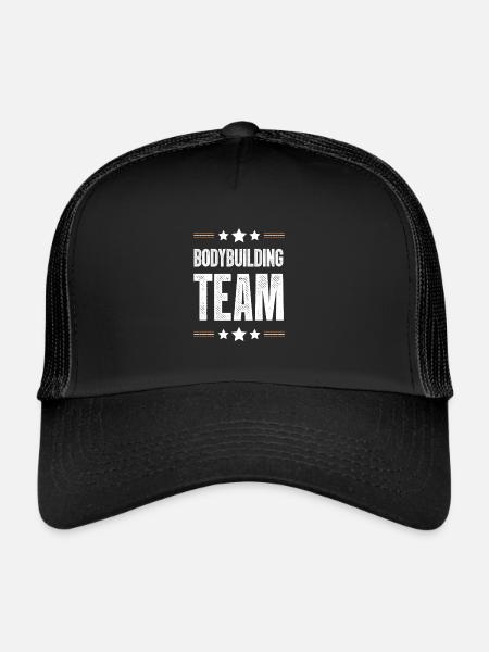 Équipe de musculation - Casquette trucker  - noir/noir - Devant