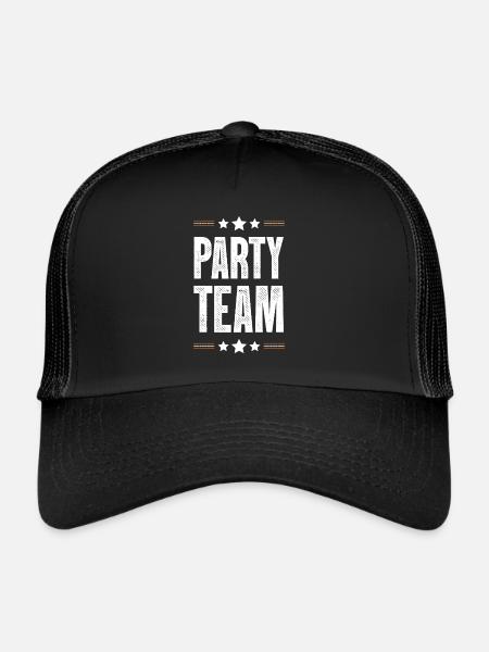 Équipe du parti - Casquette trucker  - noir/noir - Devant
