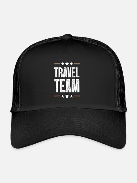Équipe de voyage - Casquette trucker  - noir/noir - Devant