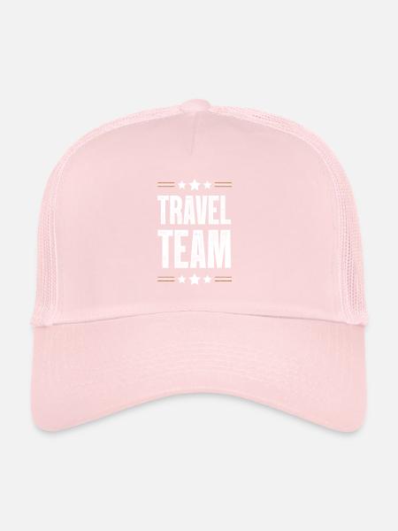 Équipe de voyage - Casquette trucker  - rose pâle - Devant