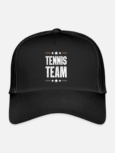 Équipe de tennis - Casquette trucker  - noir/noir - Devant