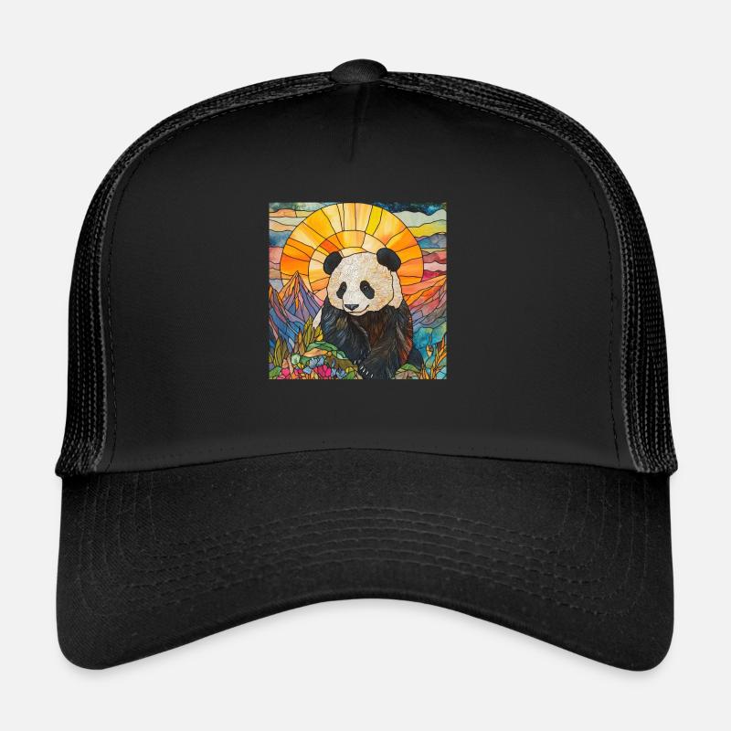 Panda - Trucker Cap - Schwarz/Schwarz