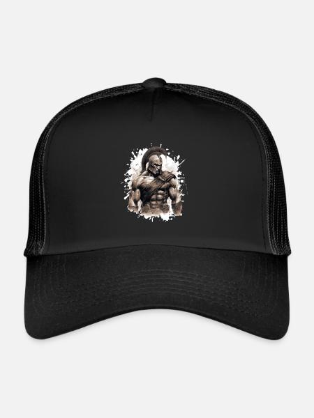 Spartan Muscles Gladiator Gym - Casquette trucker  - noir/noir - Devant