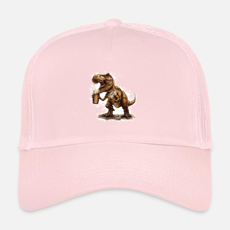 Dinosaure T-Rex Bière Drôle Casquette trucker 