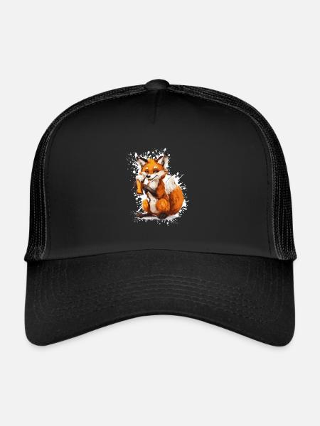 Fox Bière Drôle - Casquette trucker  - noir/noir - Devant