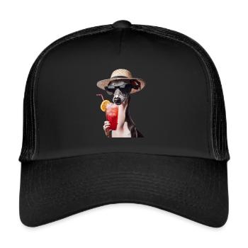 Windhund - Trucker Cap - Schwarz/Schwarz - Vorne