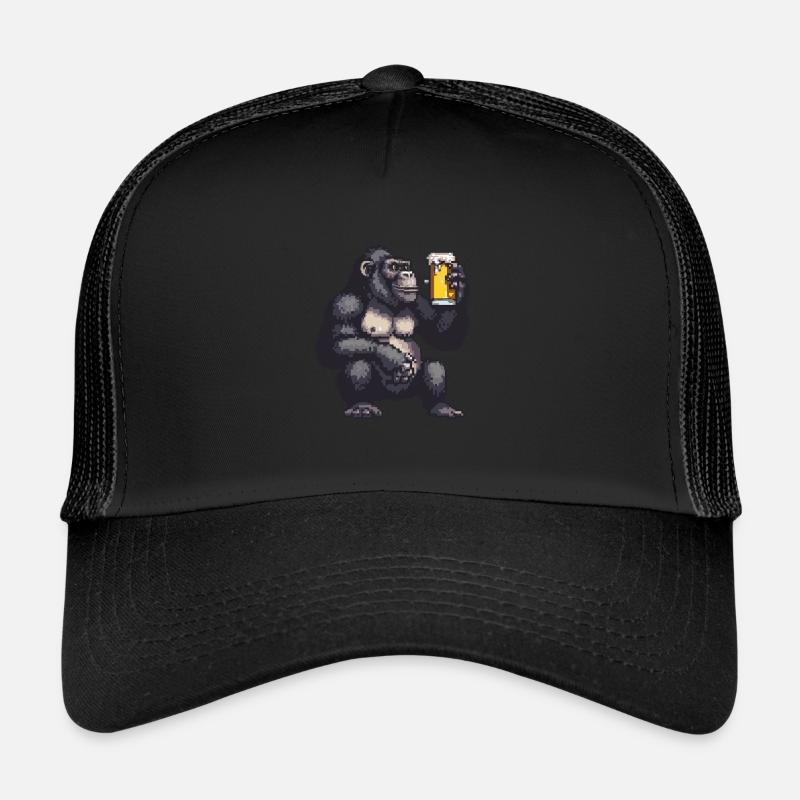 Bière Gorilla Pixel Casquette trucker 