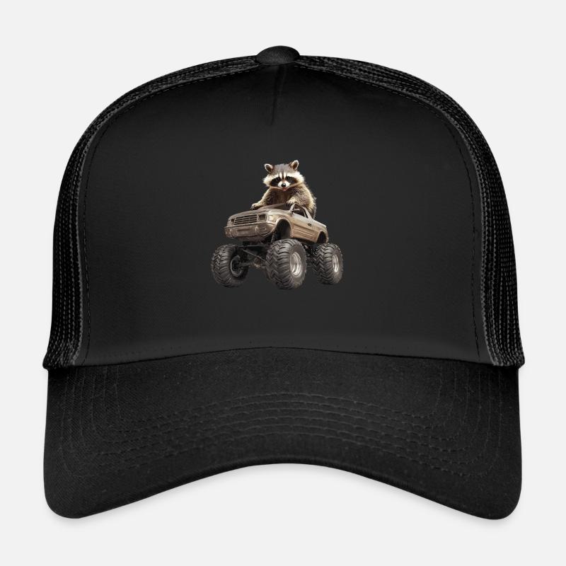 Waschbär - Trucker Cap - Schwarz/Schwarz